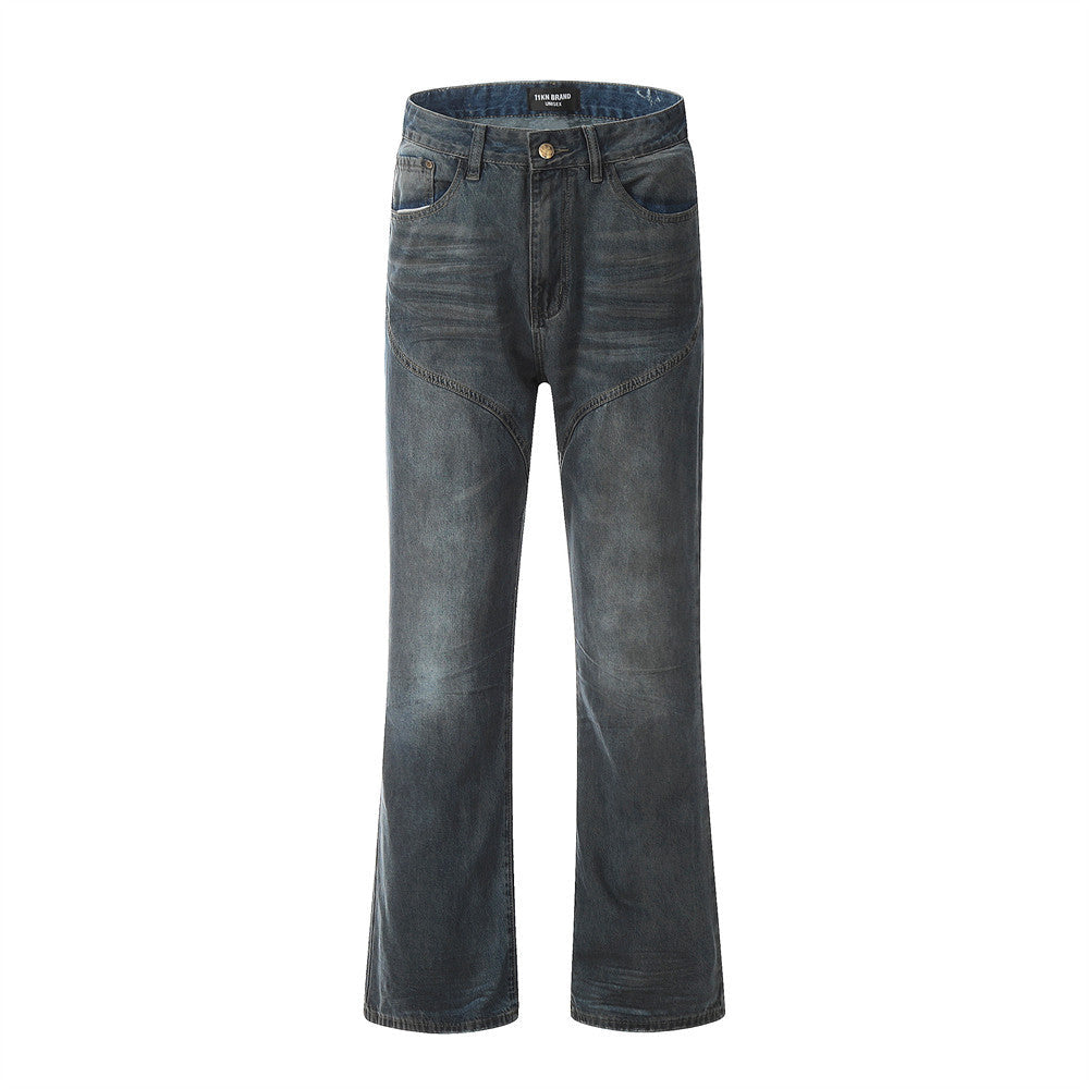 Men's Boot-Cut Denim Pants for Casual Comfort