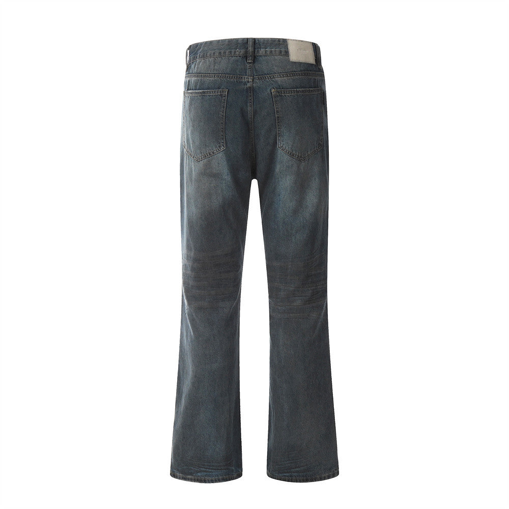 Men's Boot-Cut Denim Pants for Casual Comfort