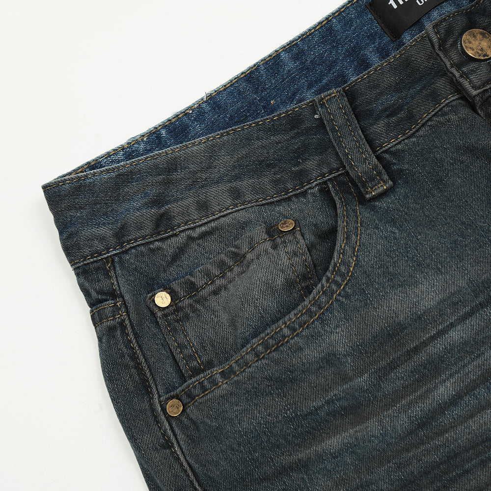 Men's Boot-Cut Denim Pants for Casual Comfort