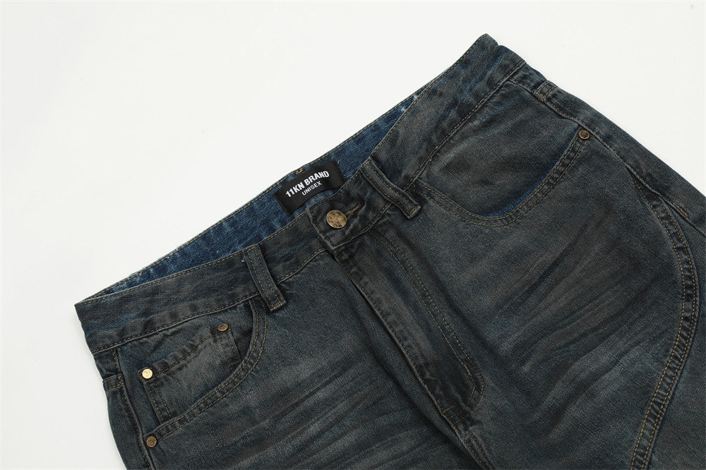 Men's Boot-Cut Denim Pants for Casual Comfort