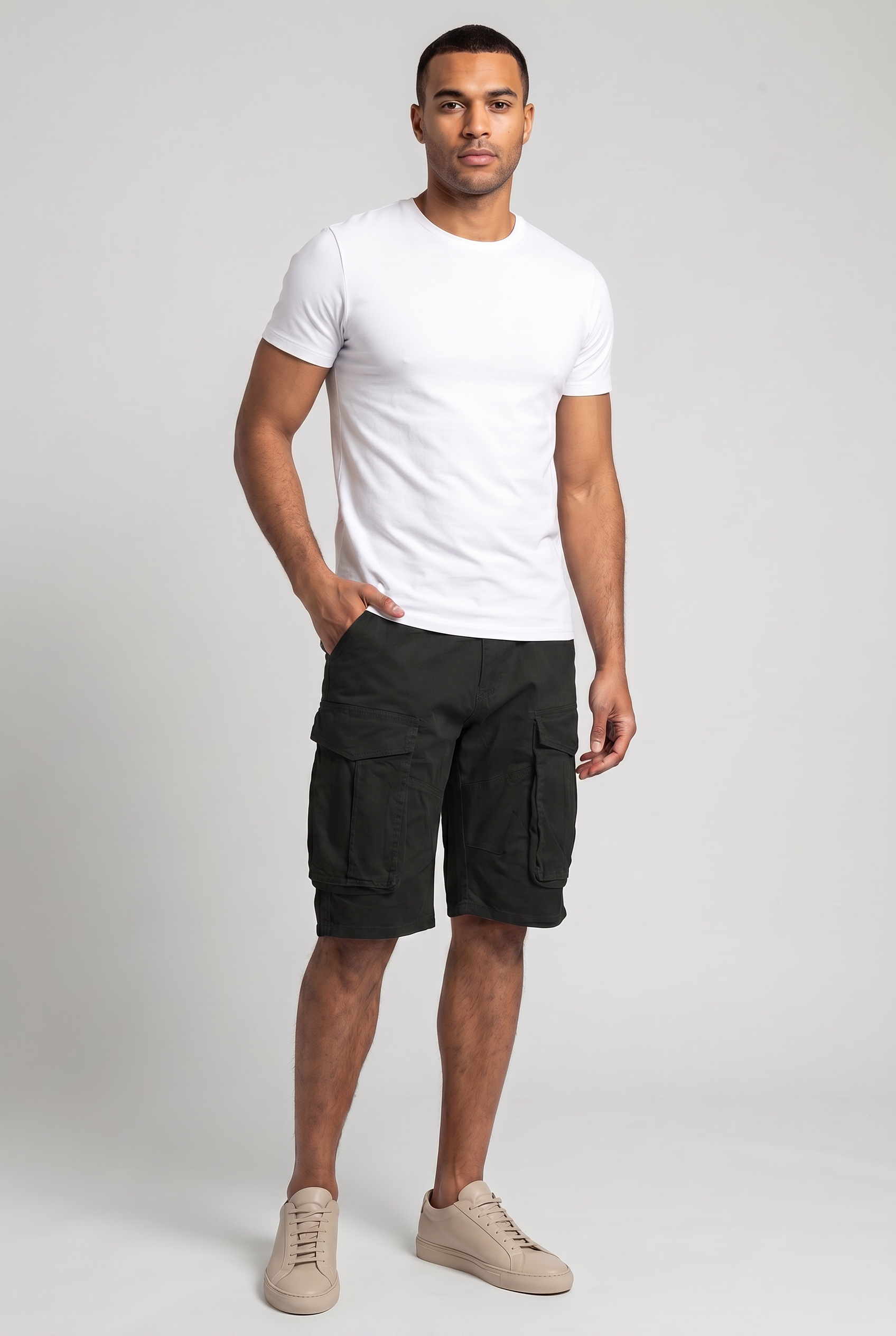 Men's Cargo Shorts - Casual Loose Fit with Pockets