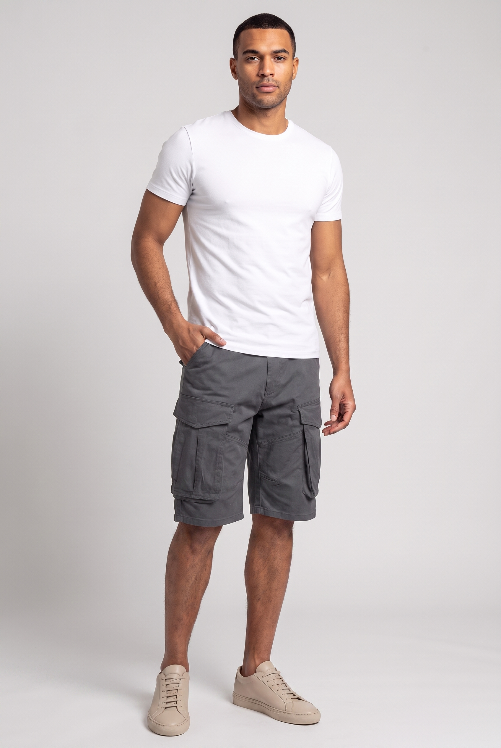 Men's Cargo Shorts - Casual Loose Fit with Pockets