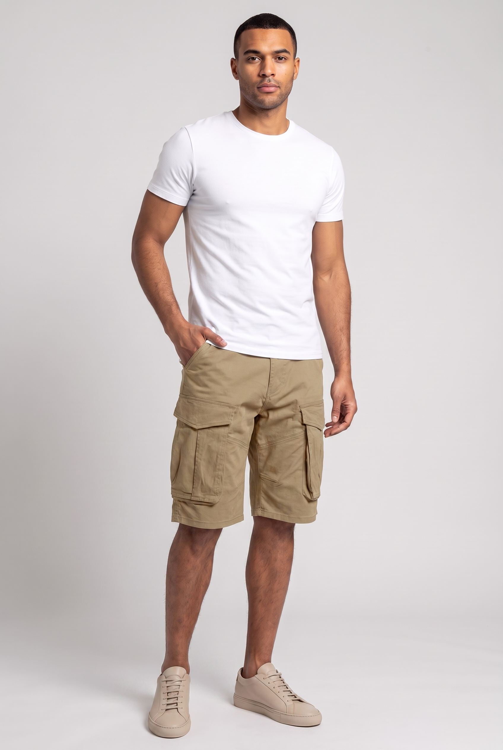 Men's Cargo Shorts - Casual Loose Fit with Pockets