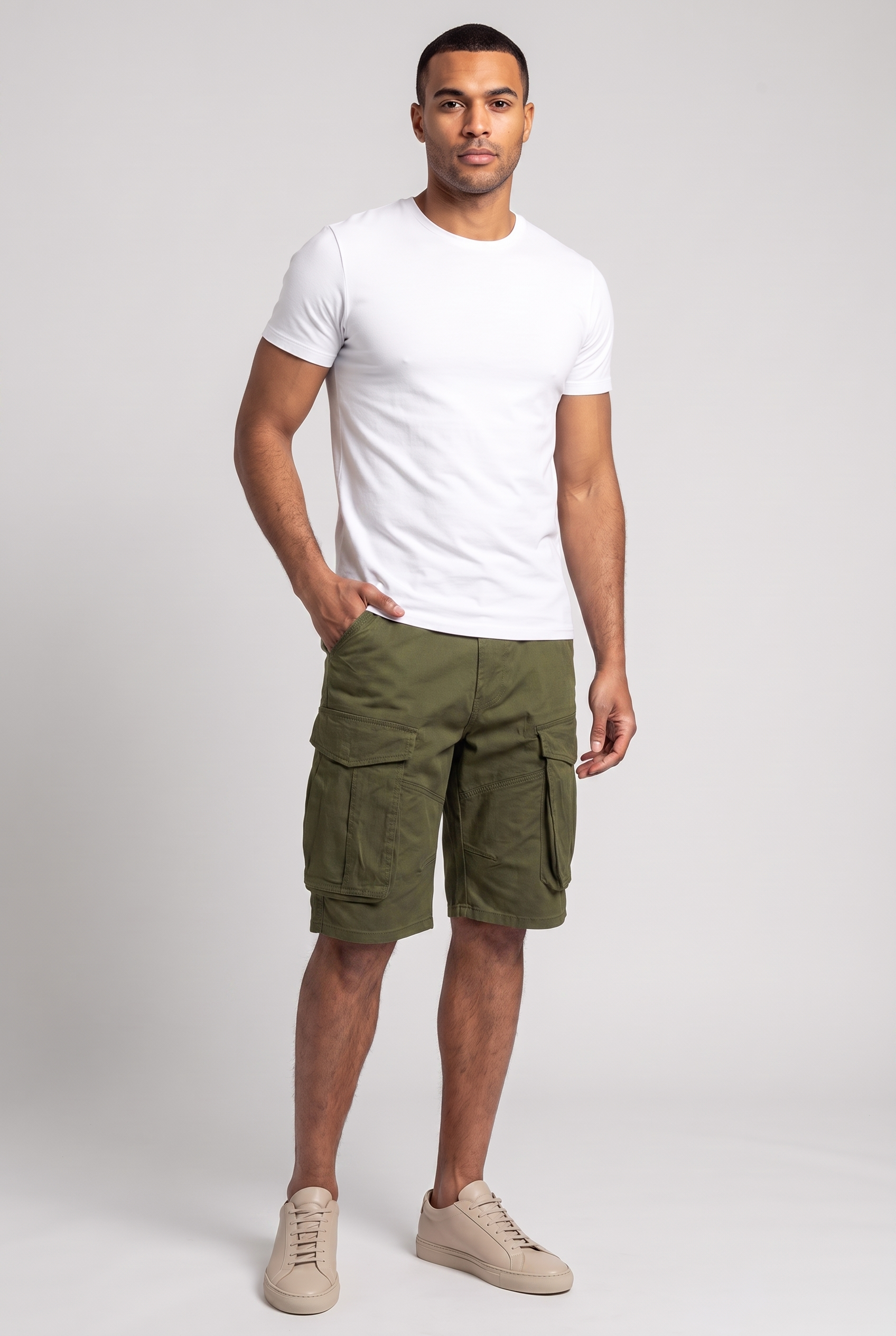 Men's Cargo Shorts - Casual Loose Fit with Pockets