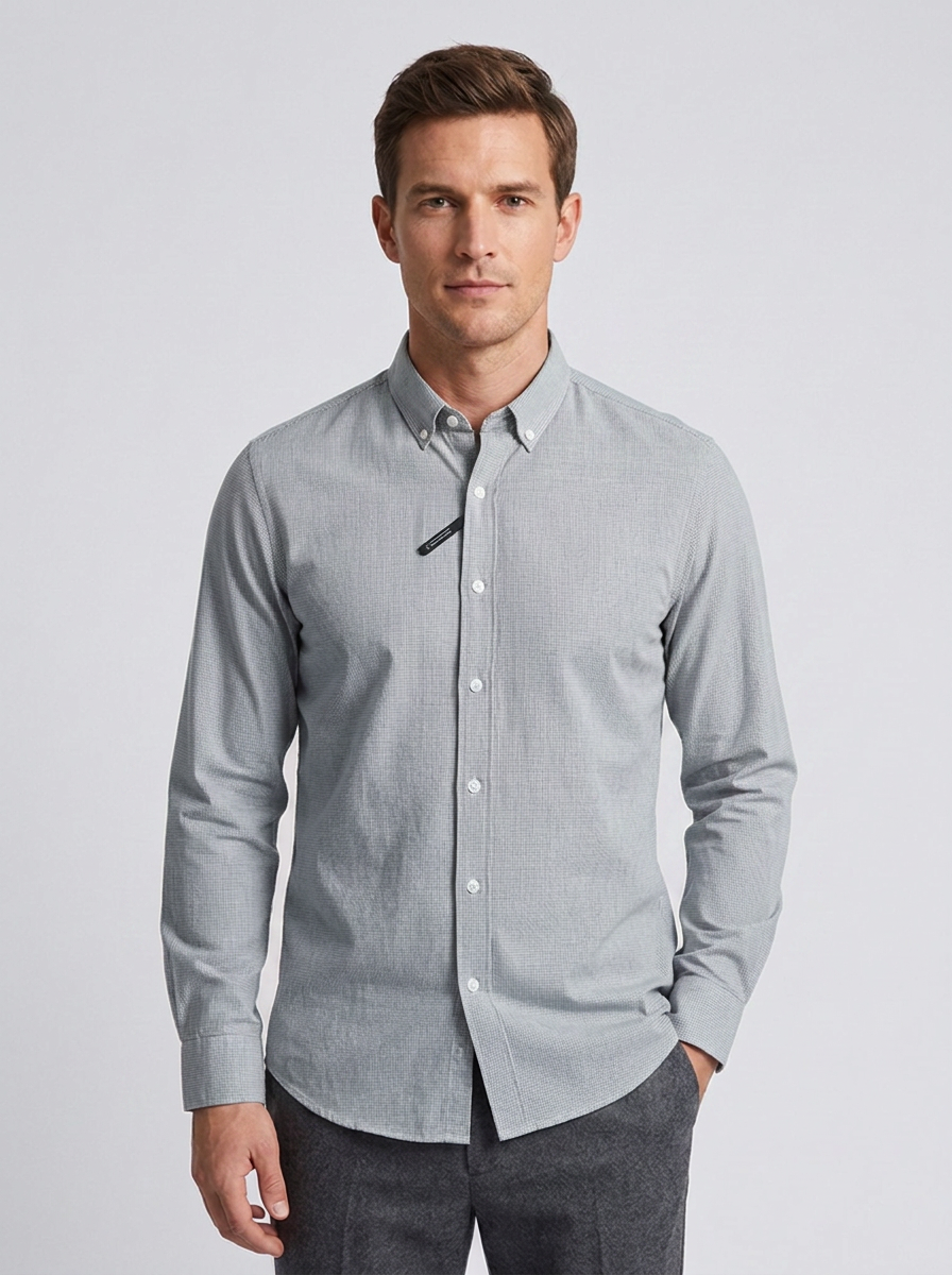 Men's Casual Thick Fabric Shirt for Comfortable Leisure Wear