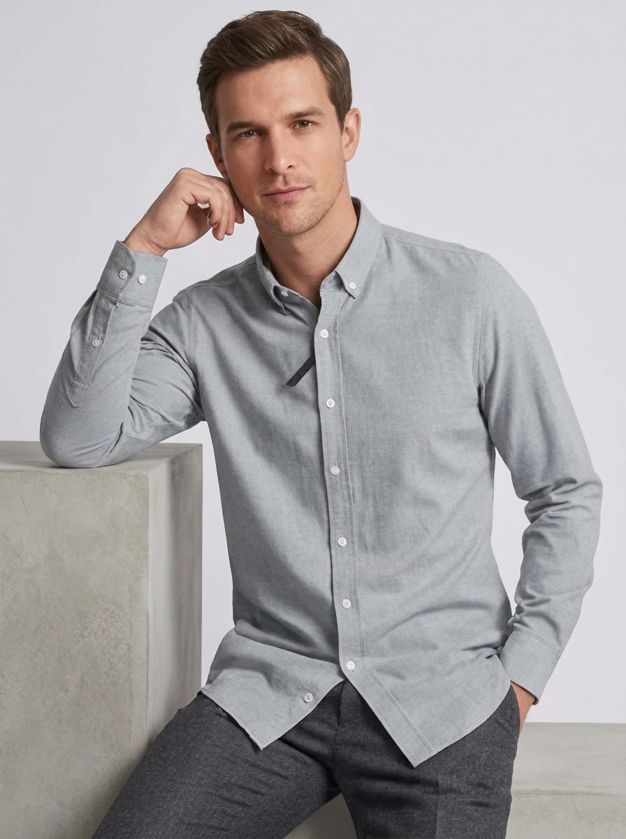 Men's Casual Thick Fabric Shirt for Comfortable Leisure Wear