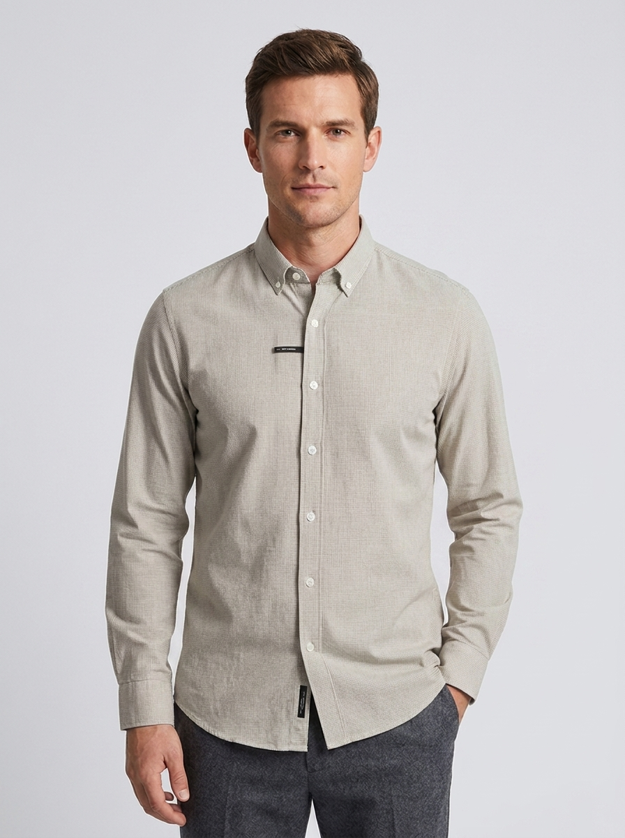 Men's Casual Thick Fabric Shirt for Comfortable Leisure Wear