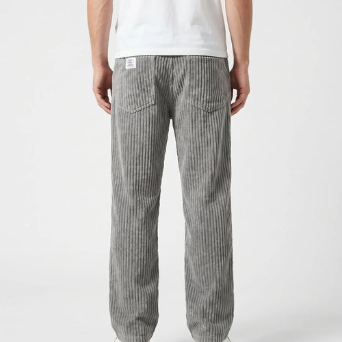 Men's Elastic Waist Corduroy Trousers for Casual Wear