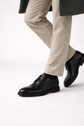 Men's Elegant Lace-Up Derby Shoes for Formal and Casual Wear