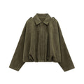 Women's Faux Suede Pilot Jacket Casual Zip-Up Coat