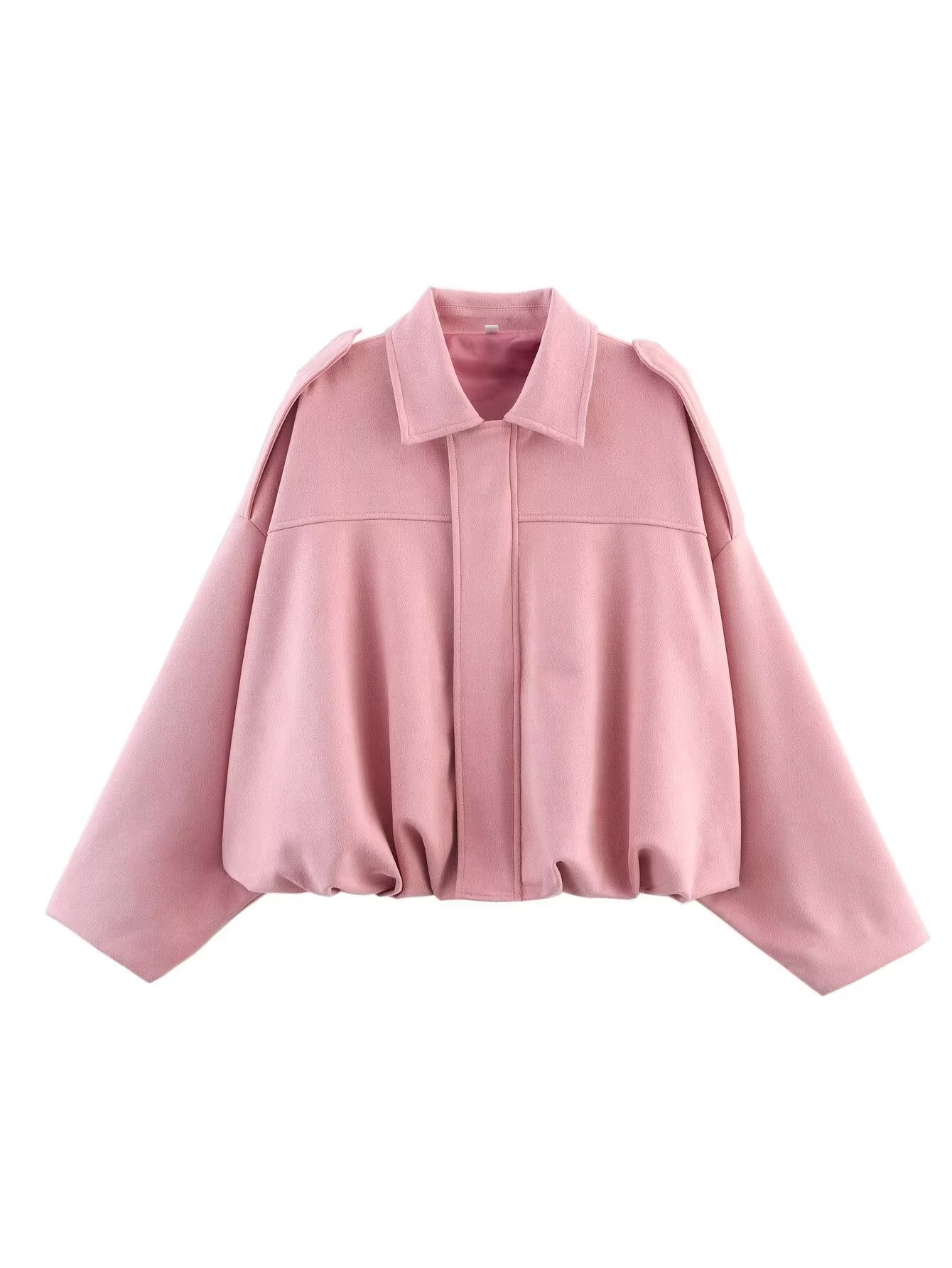 Women's Faux Suede Pilot Jacket Casual Zip-Up Coat