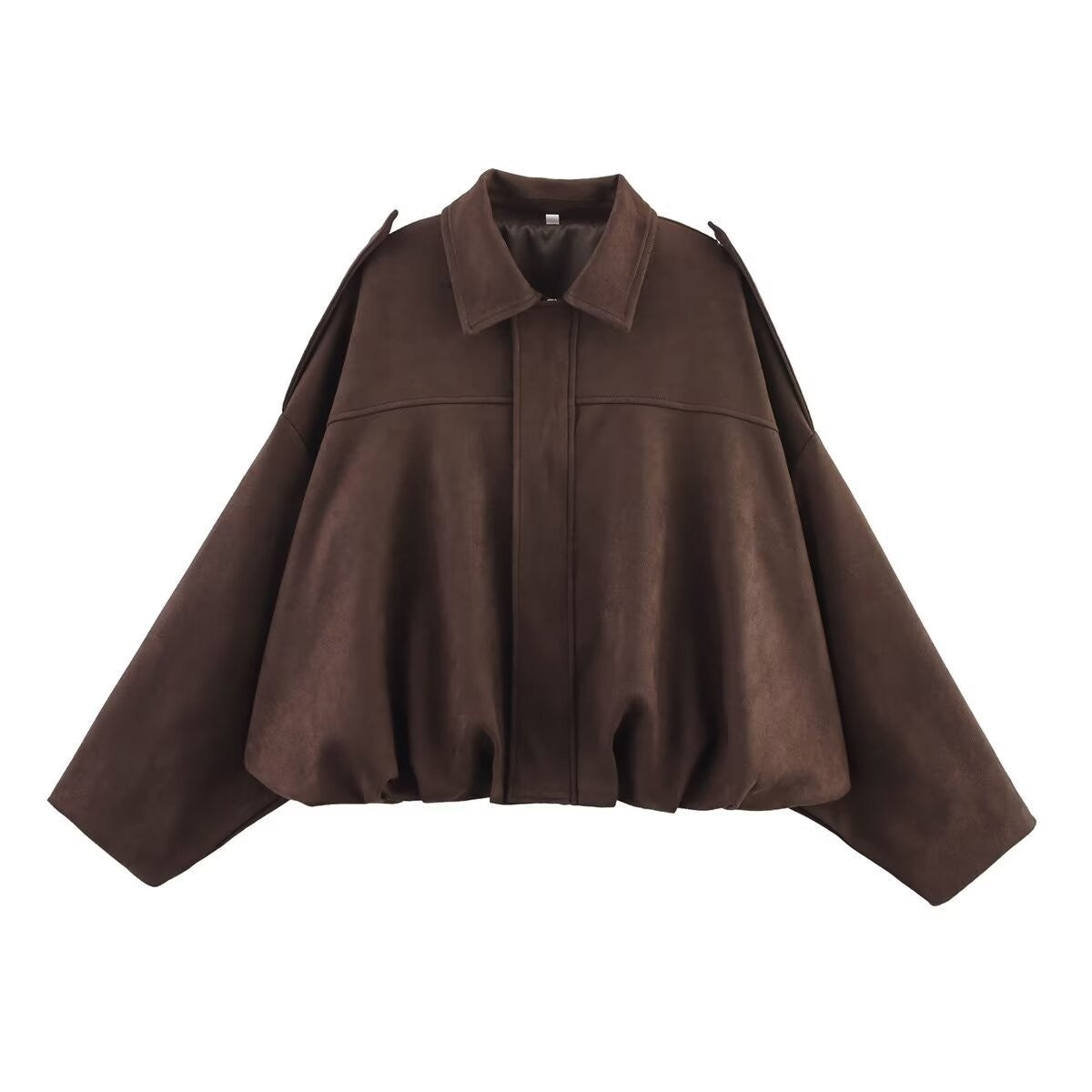 Women's Faux Suede Pilot Jacket Casual Zip-Up Coat