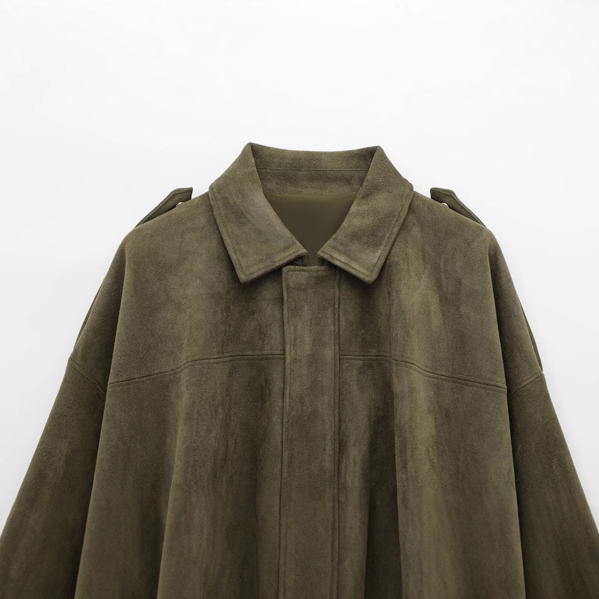 Women's Faux Suede Pilot Jacket Casual Zip-Up Coat