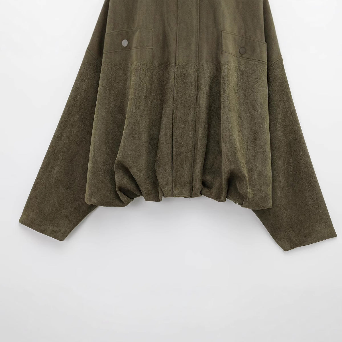 Women's Faux Suede Pilot Jacket Casual Zip-Up Coat
