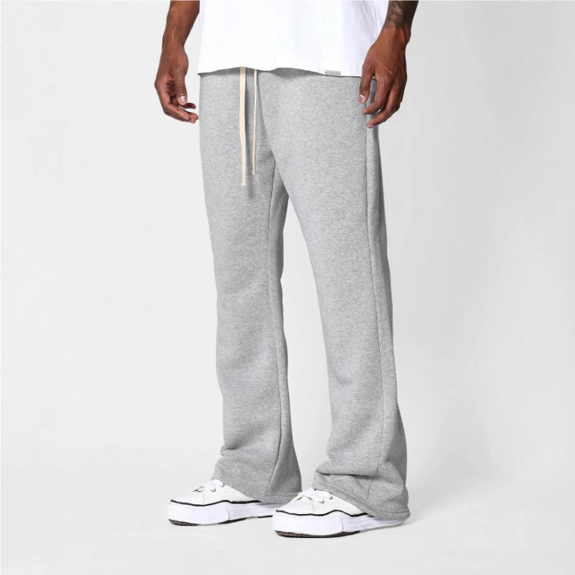 Men's Flared Sweatpants with Adjustable Waistband