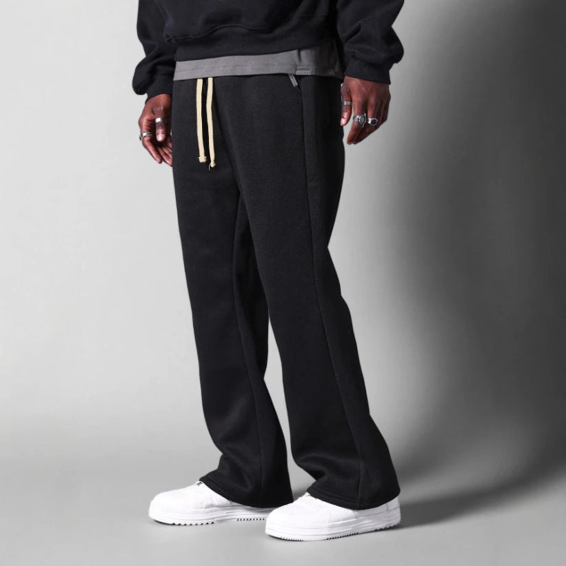 Men's Flared Sweatpants with Adjustable Waistband