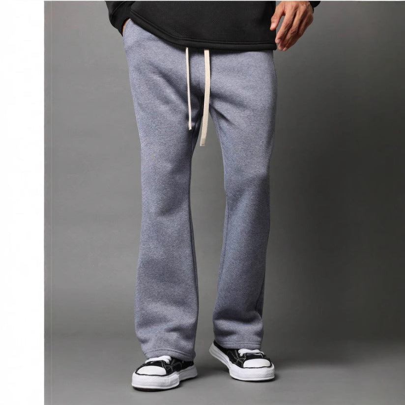 Men's Flared Sweatpants with Adjustable Waistband