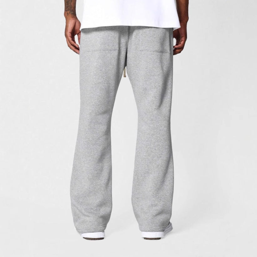 Men's Flared Sweatpants with Adjustable Waistband