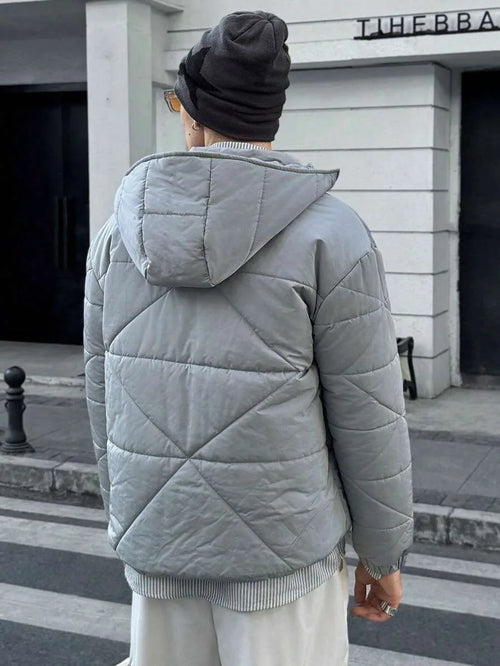 Men's Hooded Padded Winter Coat for Comfort and Warmth