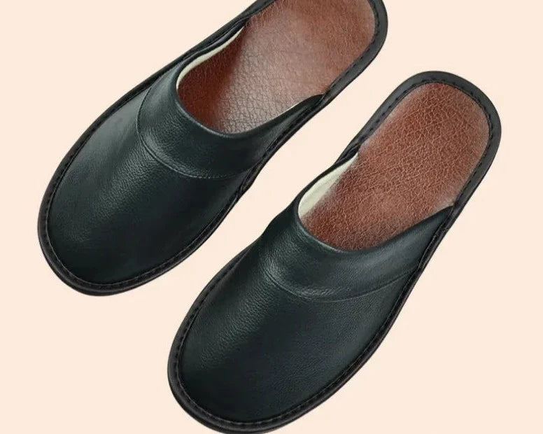 Men's Leather Moccasin Slippers for Comfort and Style