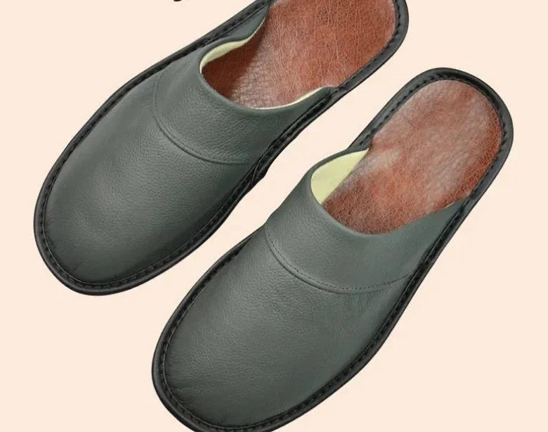 Men's Leather Moccasin Slippers for Comfort and Style