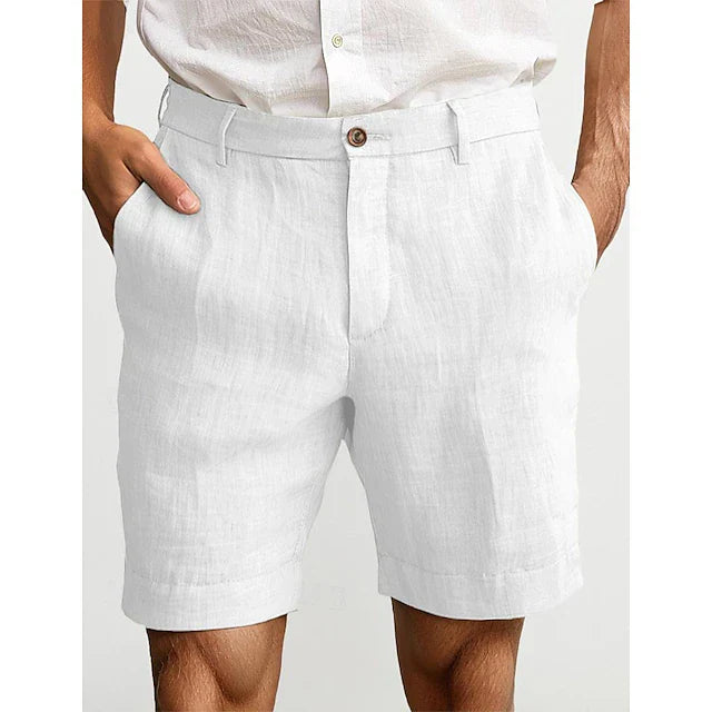 Men's Linen Chino Shorts for Summer Casual Wear