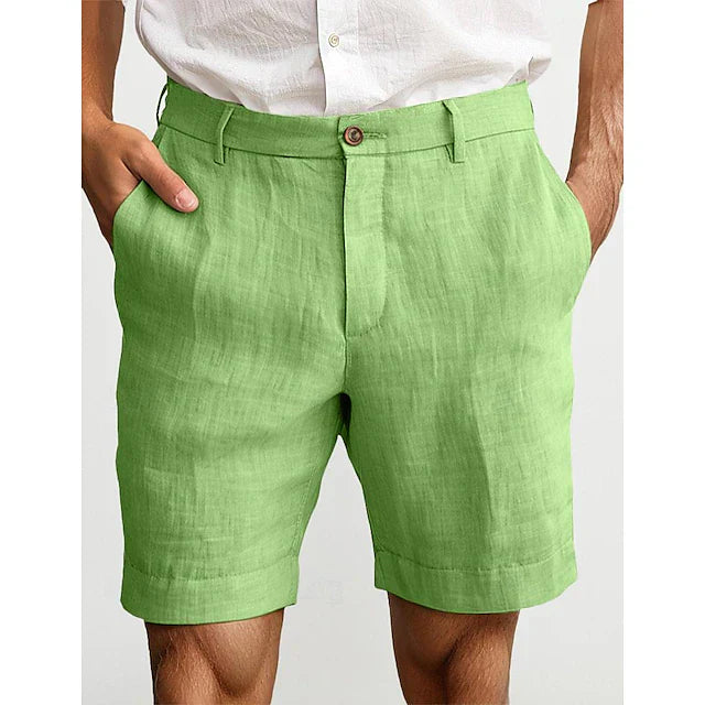 Men's Linen Chino Shorts for Summer Casual Wear