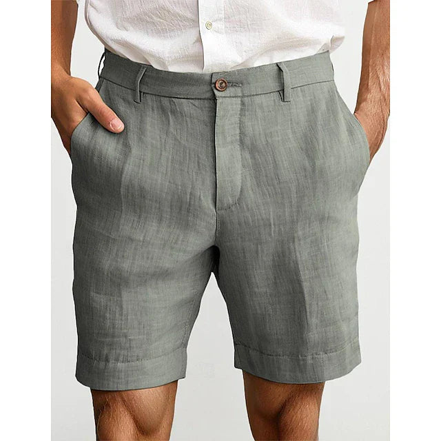 Men's Linen Chino Shorts for Summer Casual Wear