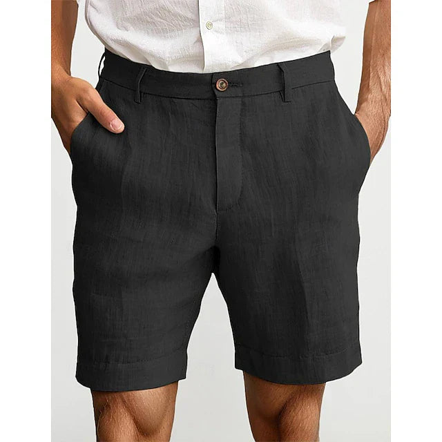 Men's Linen Chino Shorts for Summer Casual Wear