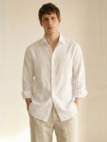 Men's Linen Long-Sleeve Casual Shirt
