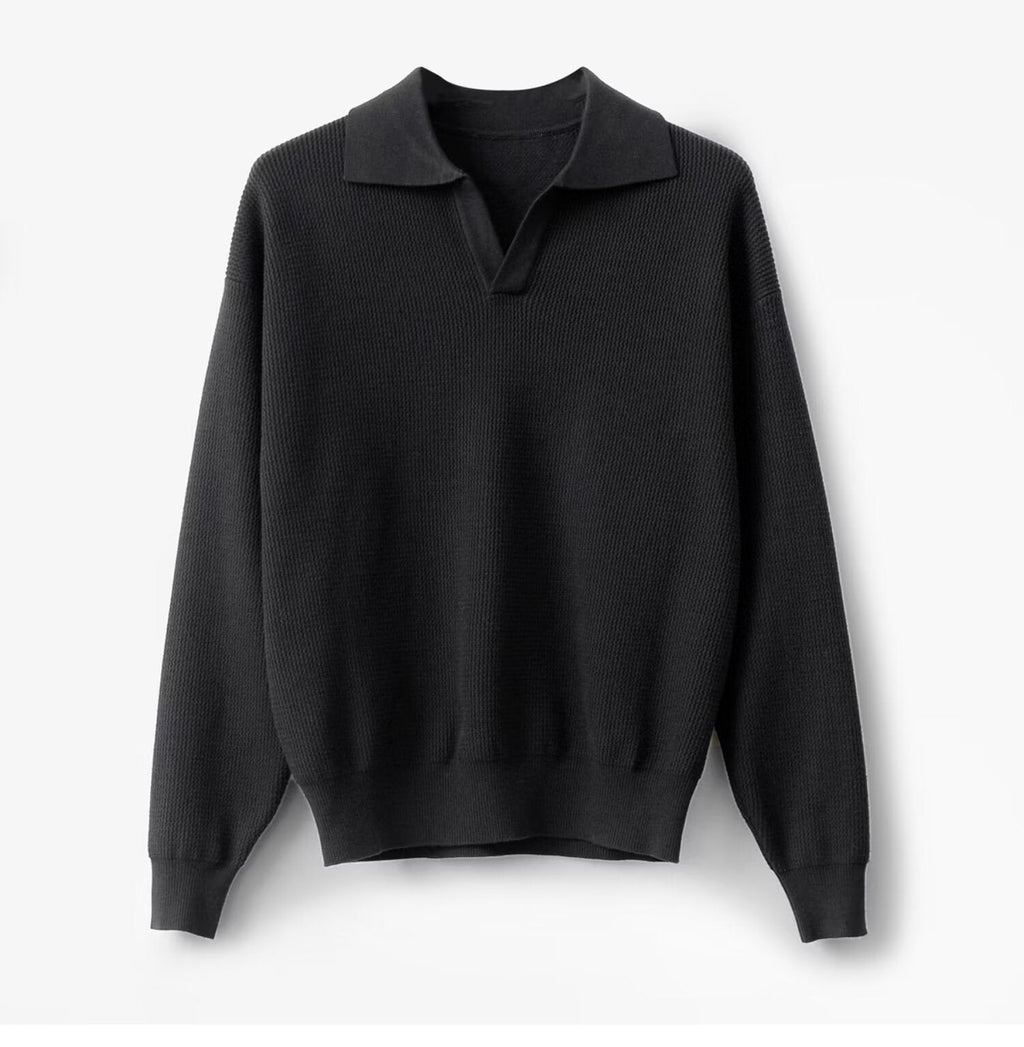 Men's Long Sleeve Polo Shirt - Casual Golf Shirts for Men