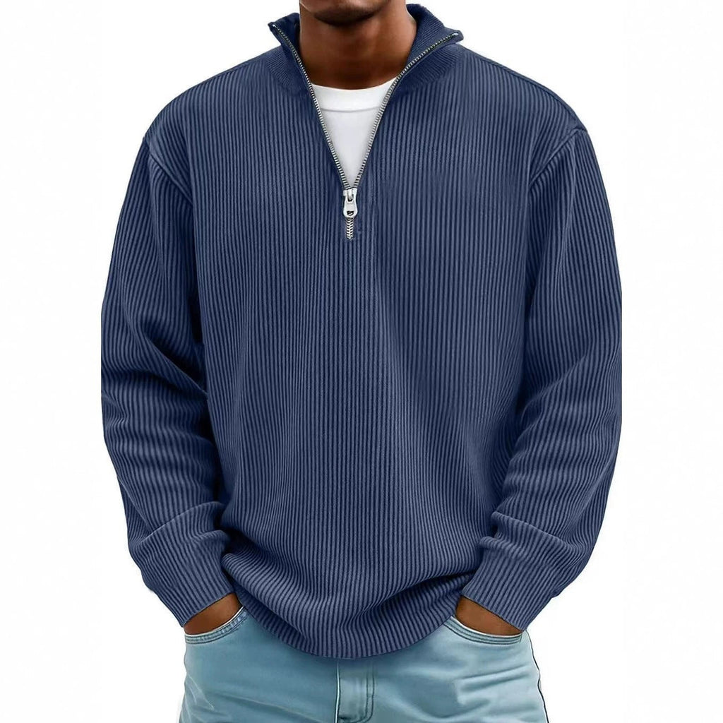 Men's Corduroy Quarter-Zip Sweater