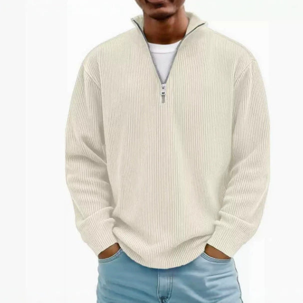Men's Corduroy Quarter-Zip Sweater