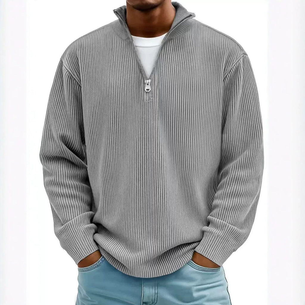 Men's Corduroy Quarter-Zip Sweater