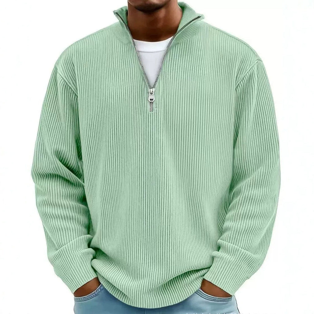 Men's Corduroy Quarter-Zip Sweater