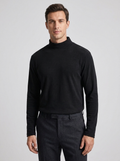 Men's Long Sleeve Semi-High Collar Thin Sweater