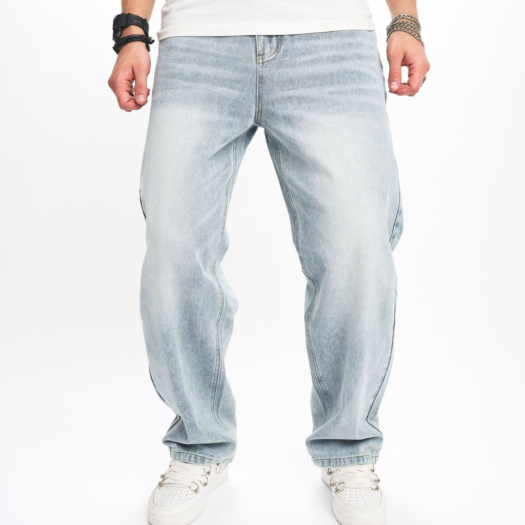 Men's Loose Wide Leg Straight Jeans for Casual Streetwear