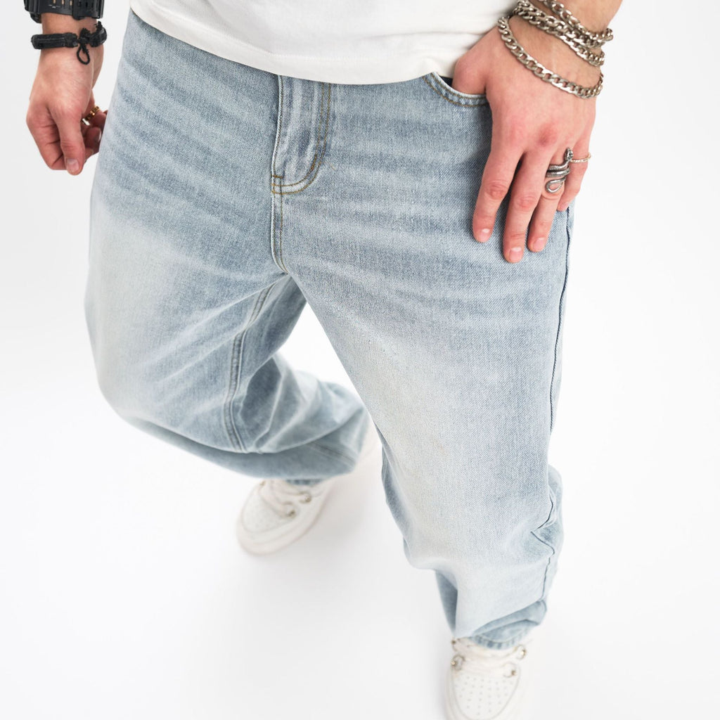 Men's Loose Wide Leg Straight Jeans for Casual Streetwear