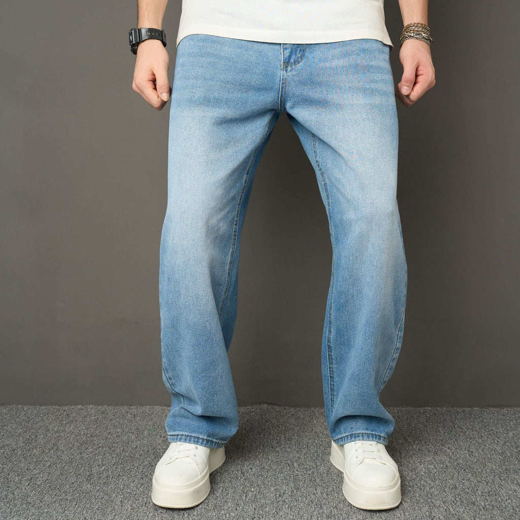 Men's Loose Wide Leg Straight Jeans for Casual Streetwear