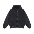 Men's Oversized Zip Up Hoodie with Drop Shoulder