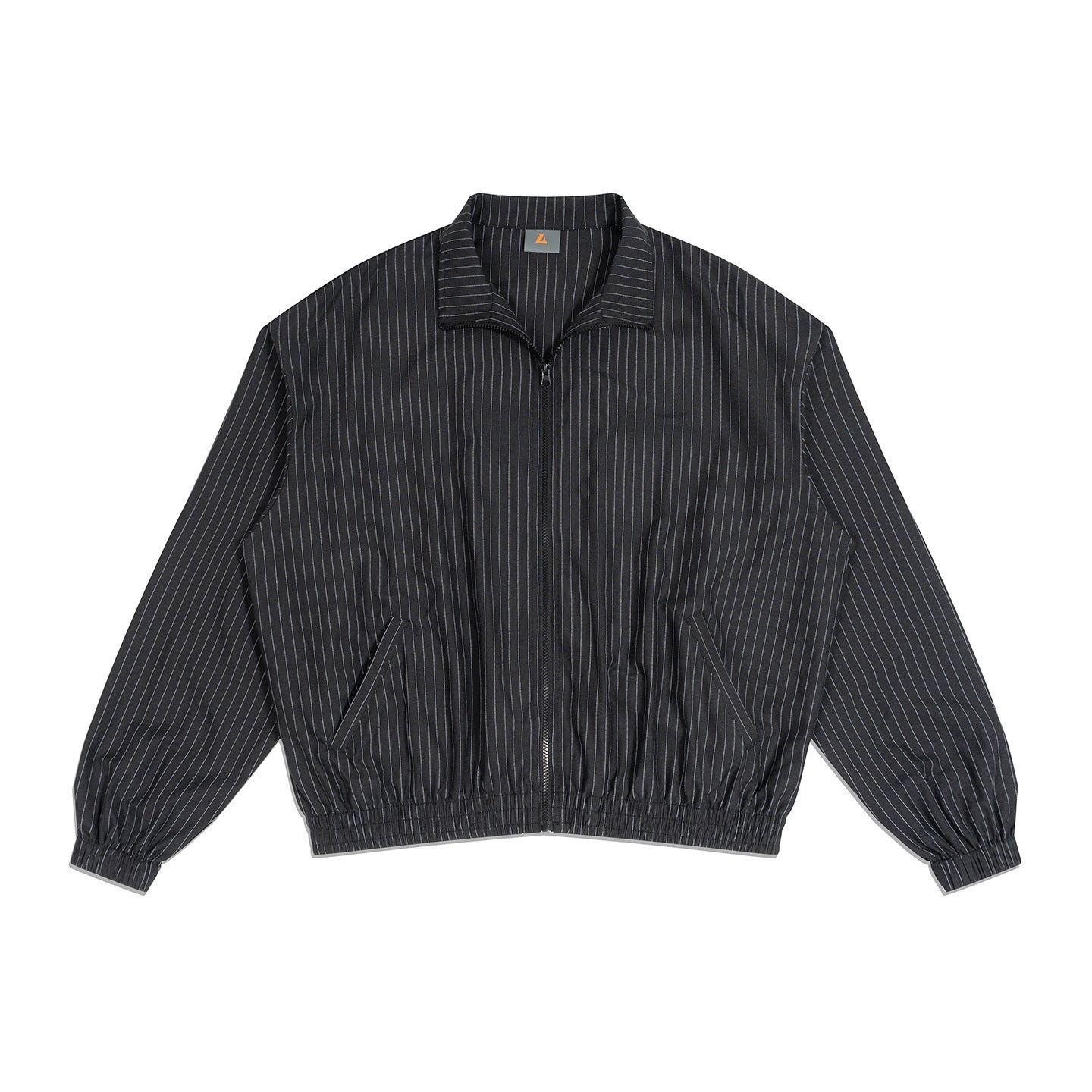 Men's Pinstriped Stand-Collar Casual Jacket