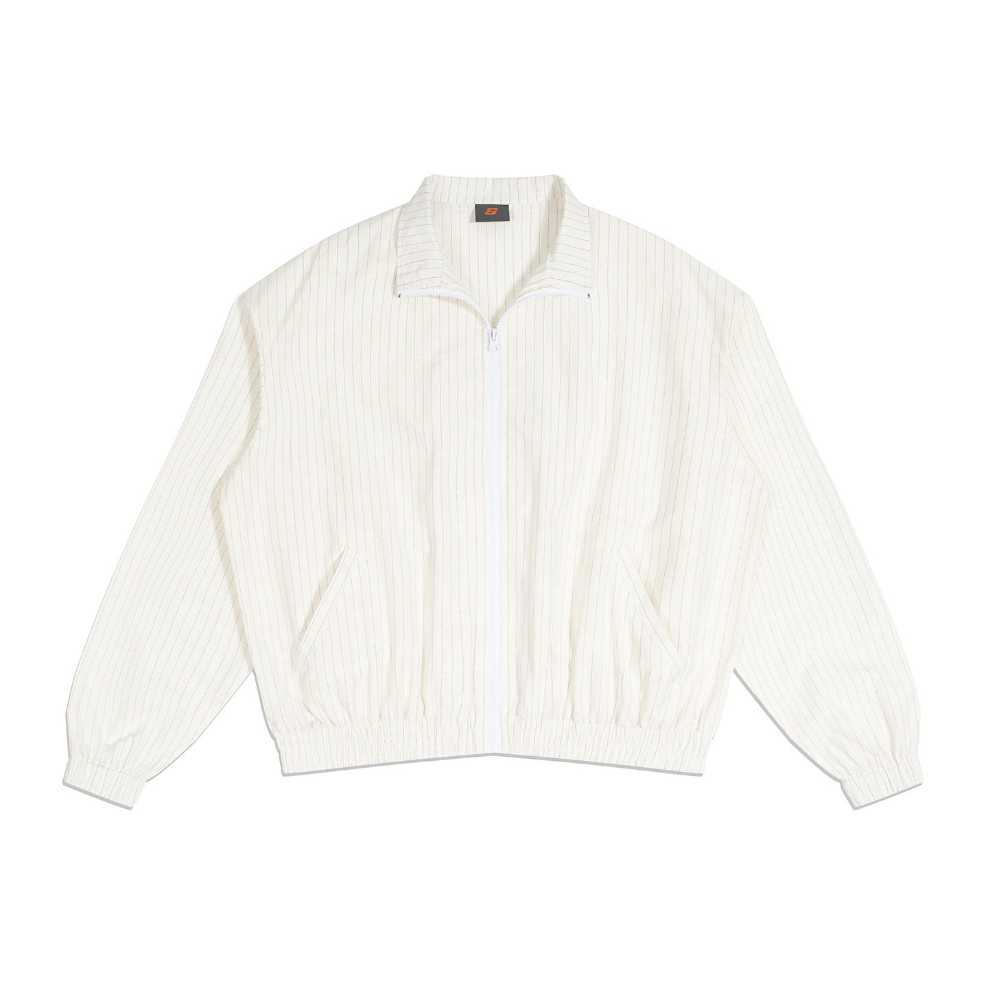 Men's Pinstriped Stand-Collar Casual Jacket