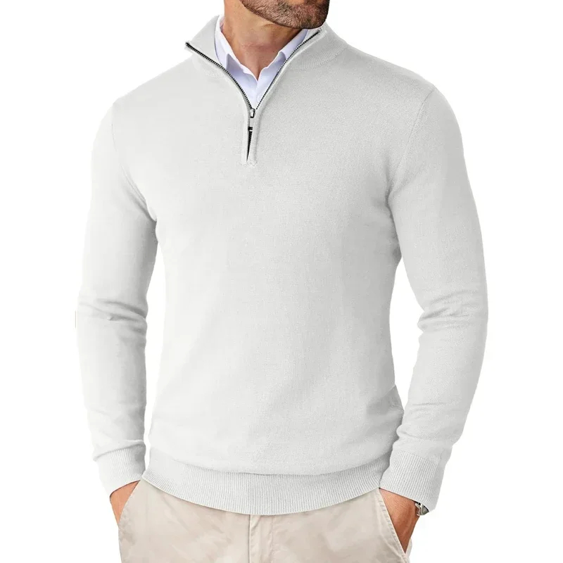 Men's Quarter Zip Sweater - Stylish and Warm Knit Top