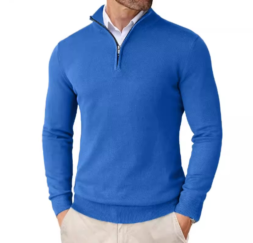 Men's Quarter Zip Sweater - Stylish and Warm Knit Top