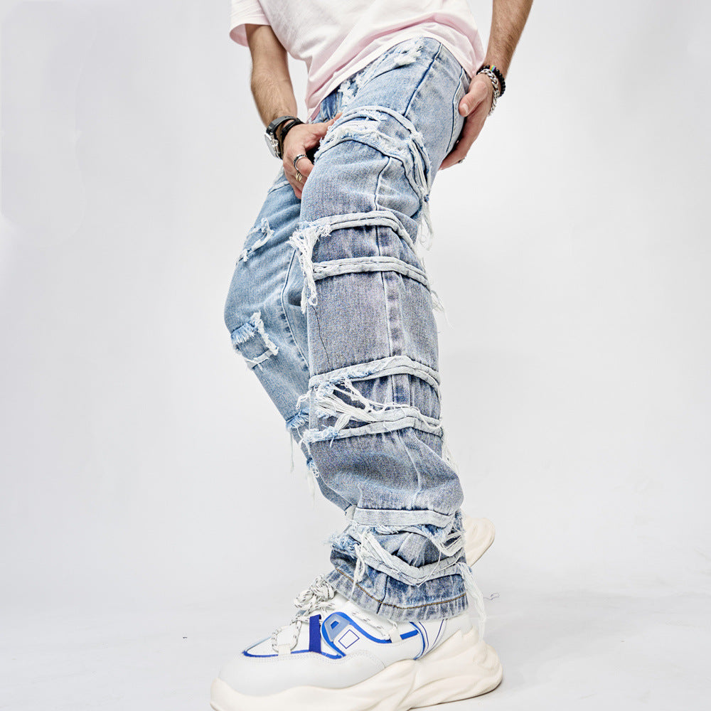Men's Retro Denim Trousers