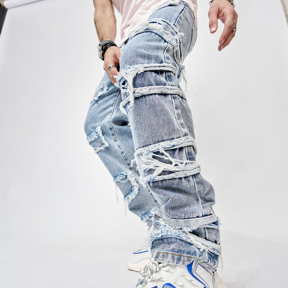 Men's Retro Denim Trousers