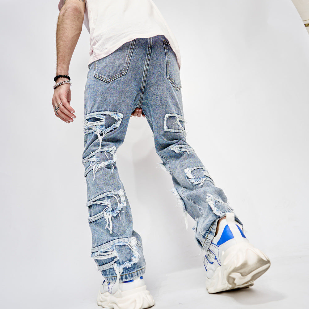 Men's Retro Denim Trousers