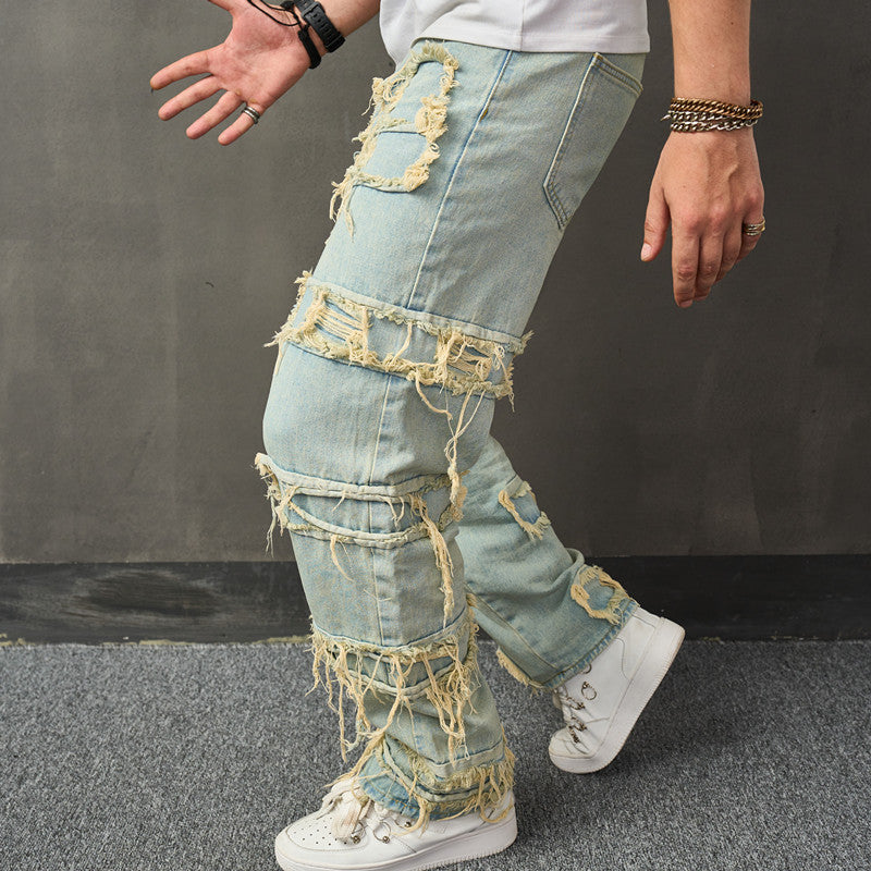 Men's Retro Denim Trousers