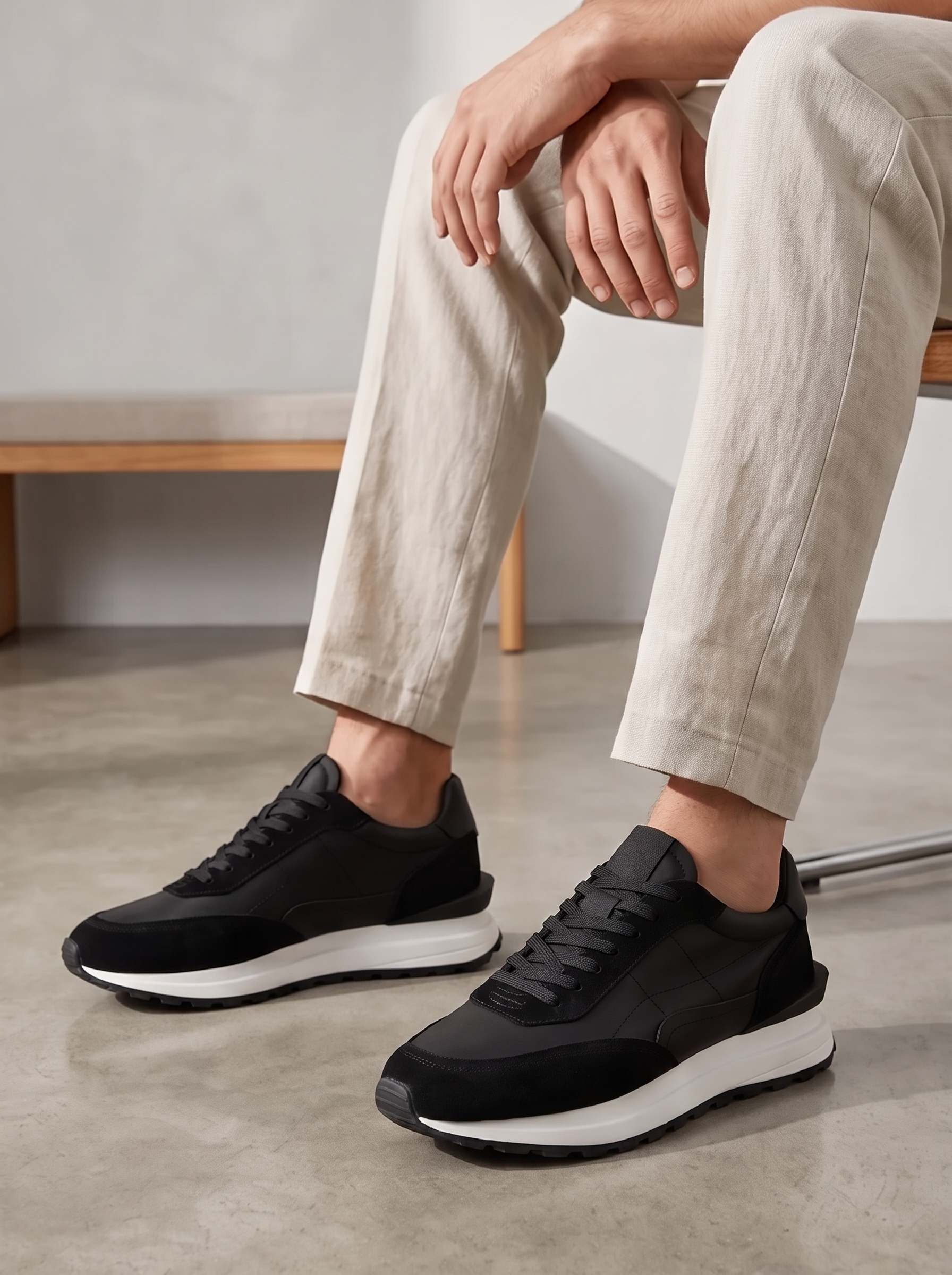 Men's Retro Platform Sneakers
