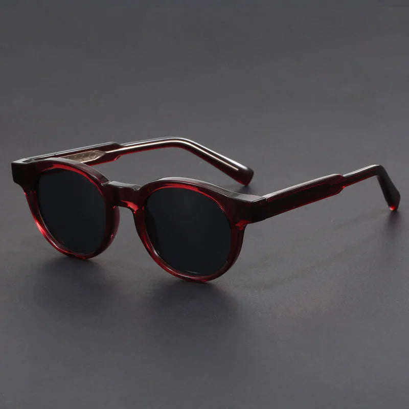 Men's Retro Round Sunglasses with Adjustable Nose Pads